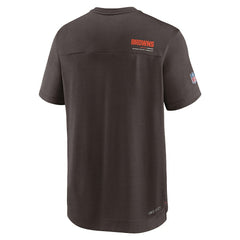 NFL Cleveland Browns Sideline Coach Chevron Lock Up Logo V-Neck Performance T-Shirt