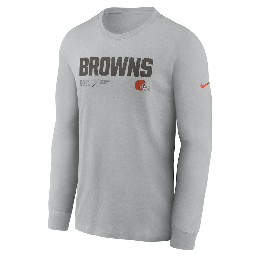NFL Cleveland Browns Sideline Infograph Lock Up Performance Long Sleeve T-Shirt
