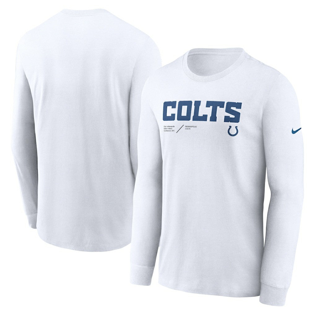 NFL Indianapolis Colts Sideline Infograph Lock Up Performance Long Sleeve T-Shirt