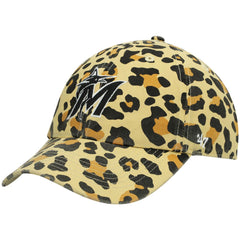 Miami Marlins Women's Bagheera Cheetah Clean up Adjustable Hat - Tan | 47 brand