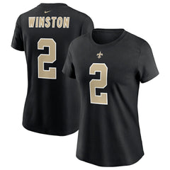 NFL New Orleans Saints Jameis Winston  Women's Name & Number T-Shirt