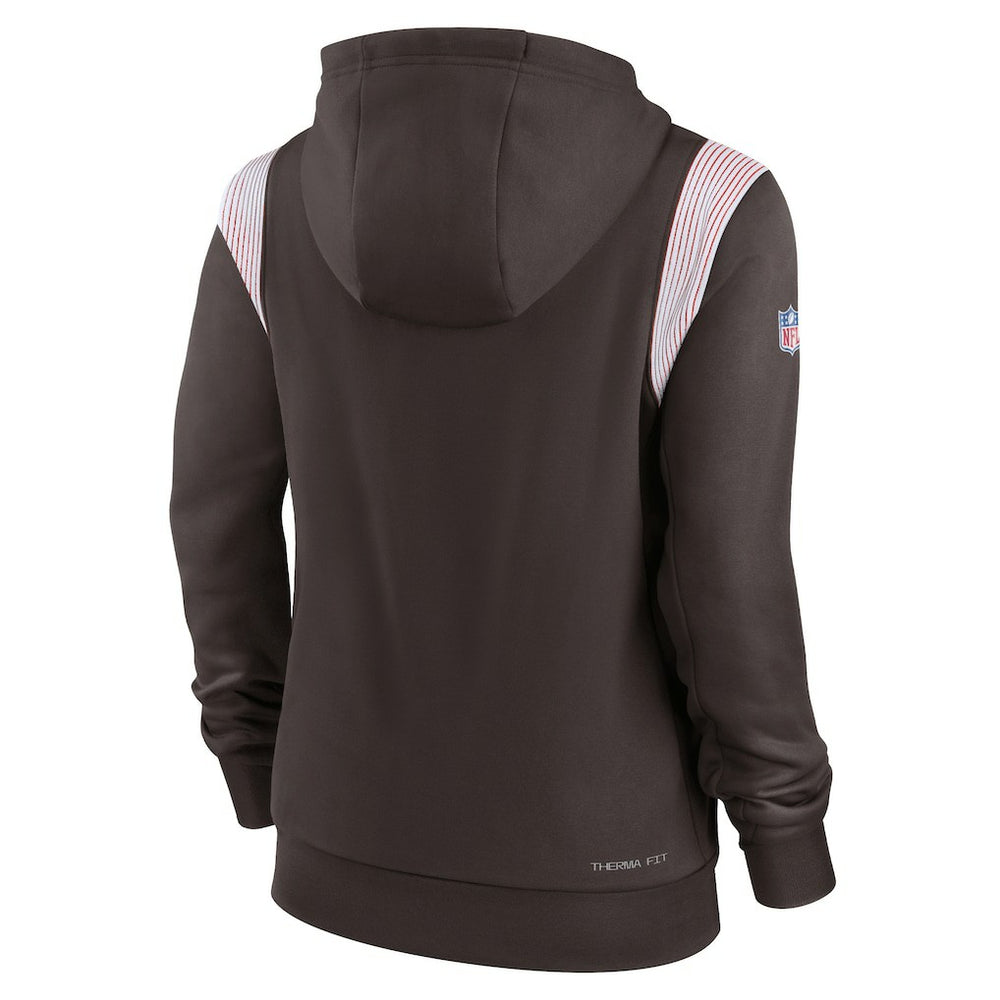 NFL Cleveland Browns Women's Sideline Stack Performance Pullover Hoodie