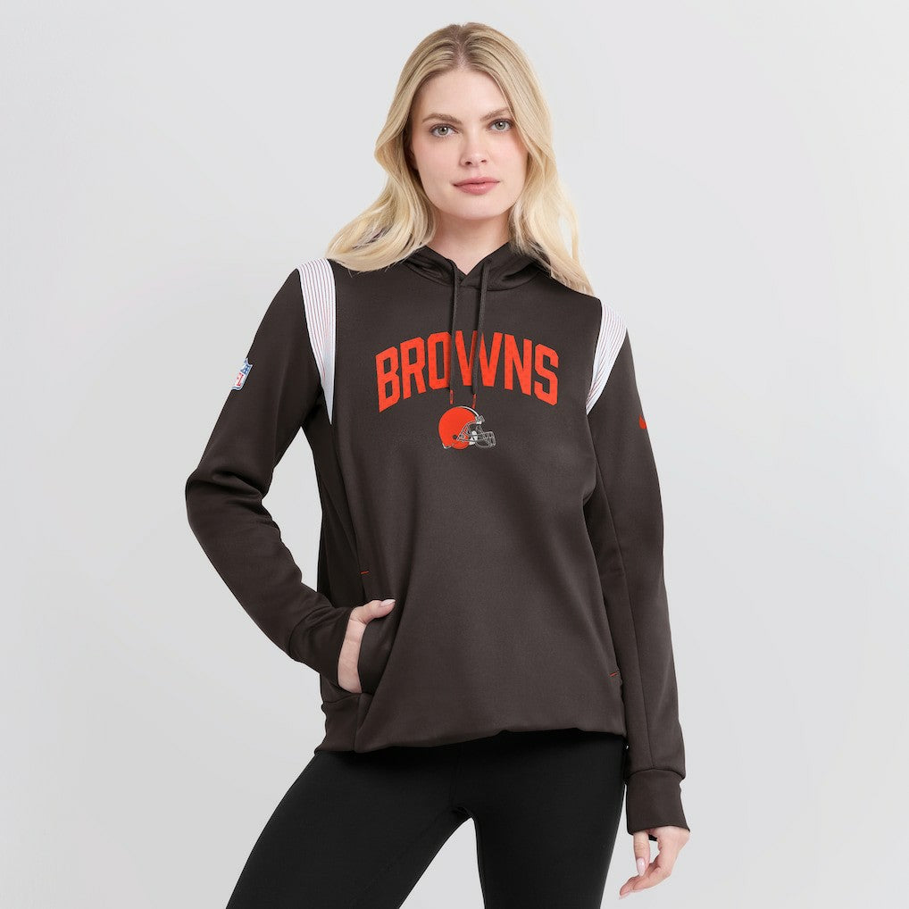 NFL Cleveland Browns Women's Sideline Stack Performance Pullover Hoodie