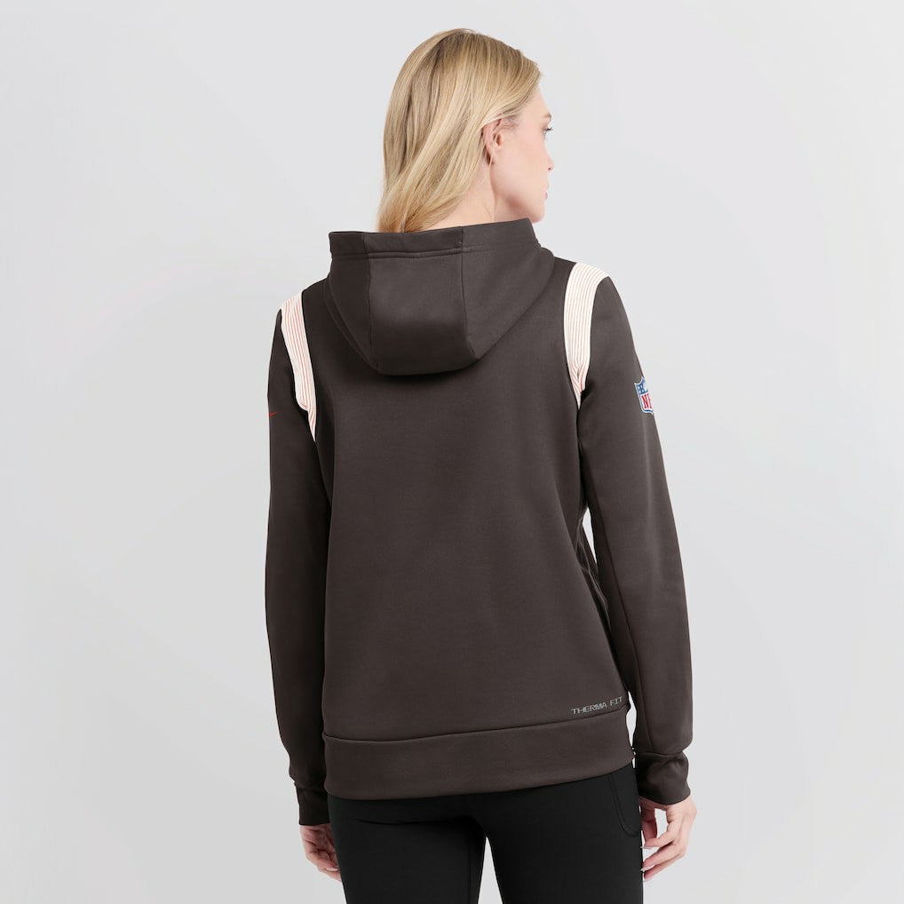 NFL Cleveland Browns Women's Sideline Stack Performance Pullover Hoodie