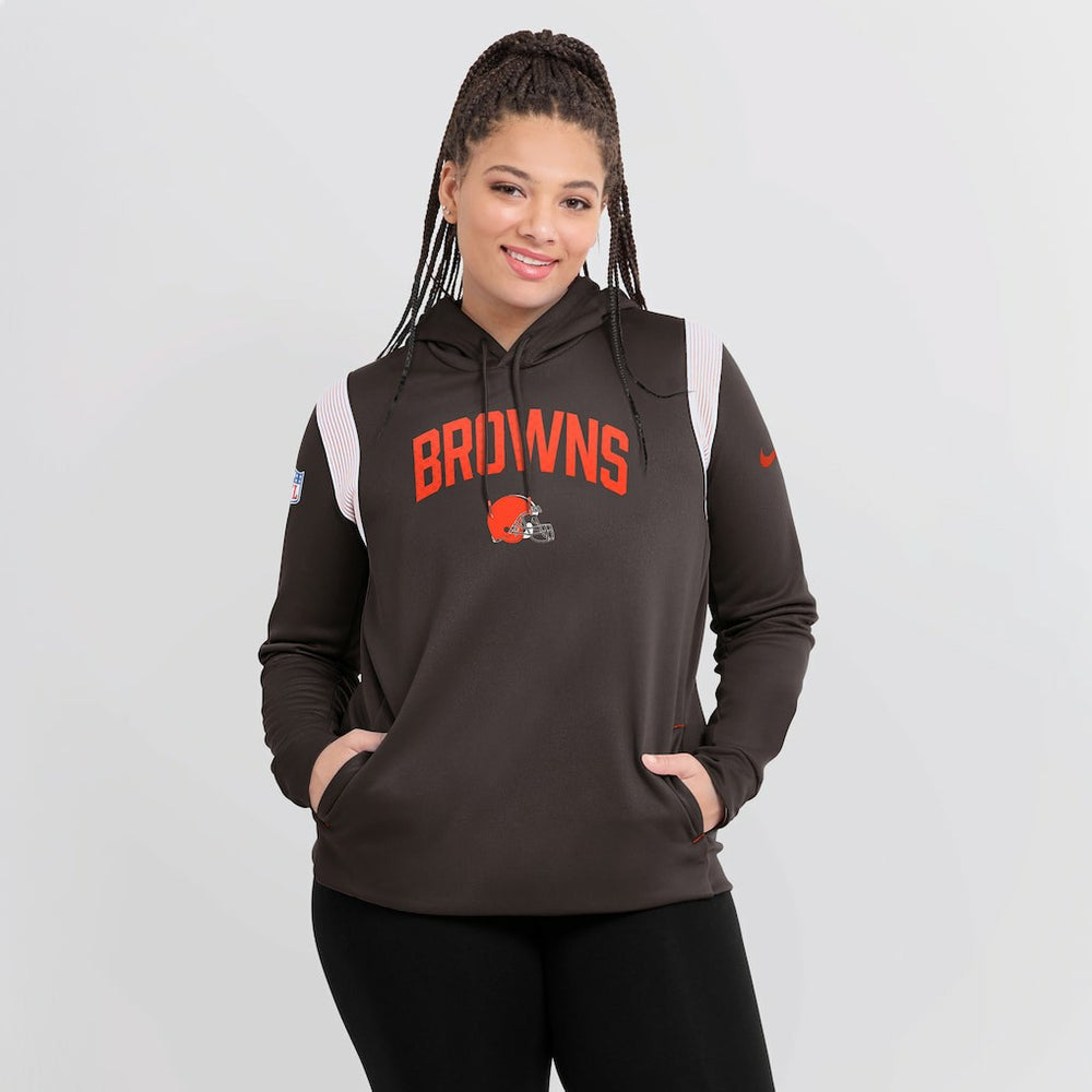 NFL Cleveland Browns Women's Sideline Stack Performance Pullover Hoodie