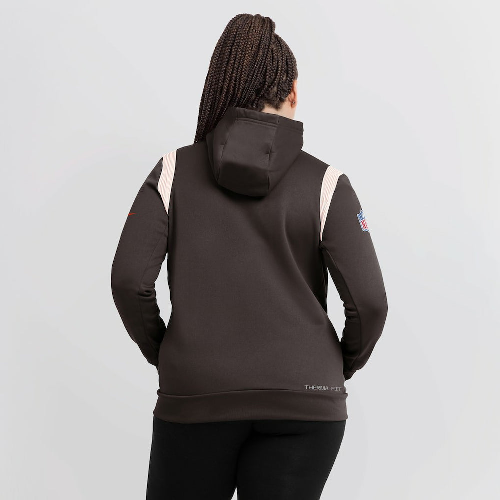 NFL Cleveland Browns Women's Sideline Stack Performance Pullover Hoodie