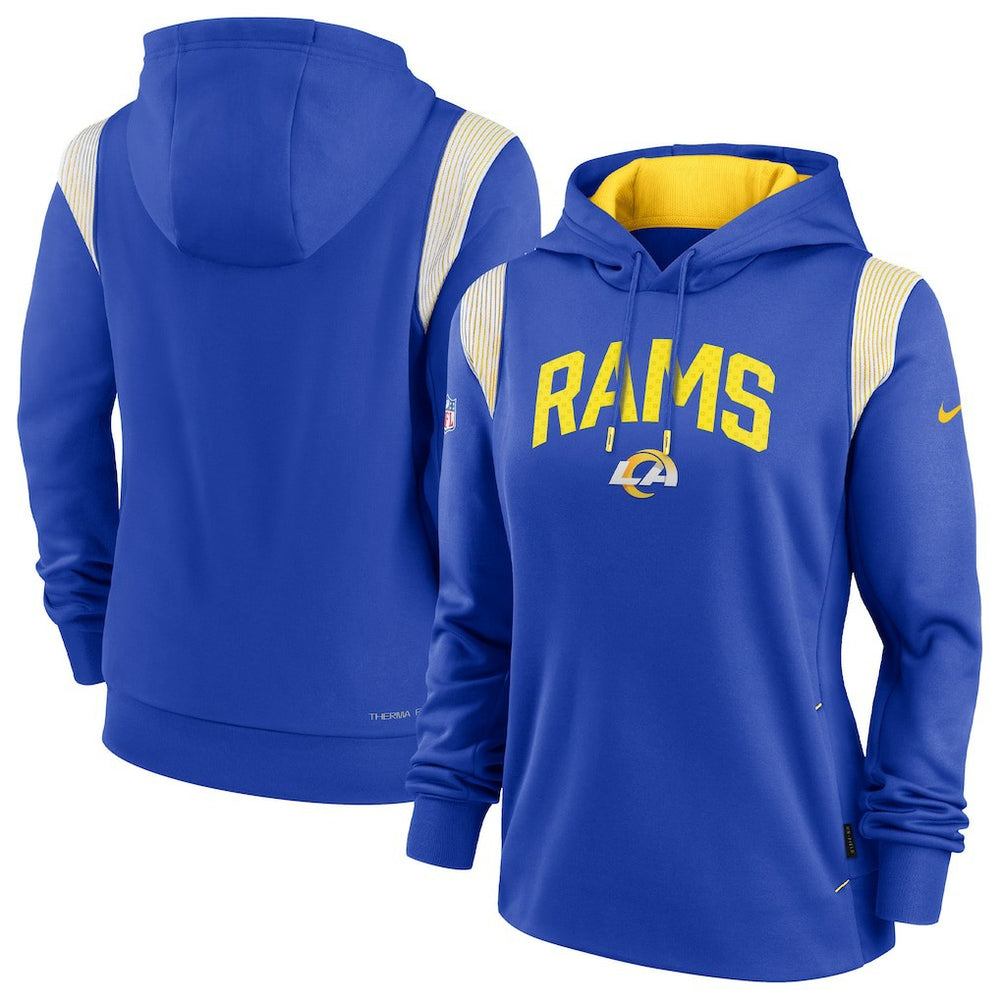 NFL Los Angeles Rams Women's Sideline Stack Performance Pullover Hoodie