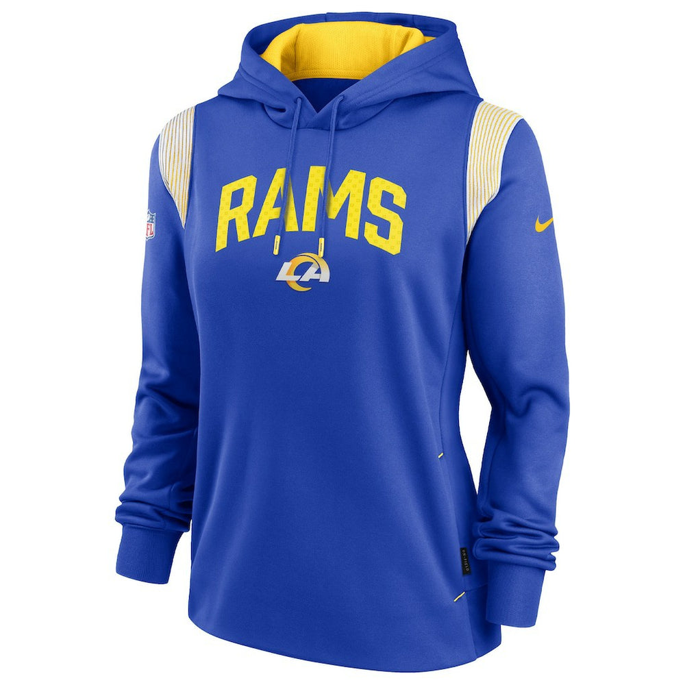NFL Los Angeles Rams Women's Sideline Stack Performance Pullover Hoodie