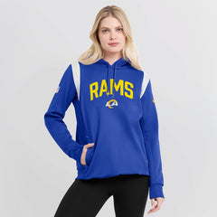 NFL Los Angeles Rams Women's Sideline Stack Performance Pullover Hoodie