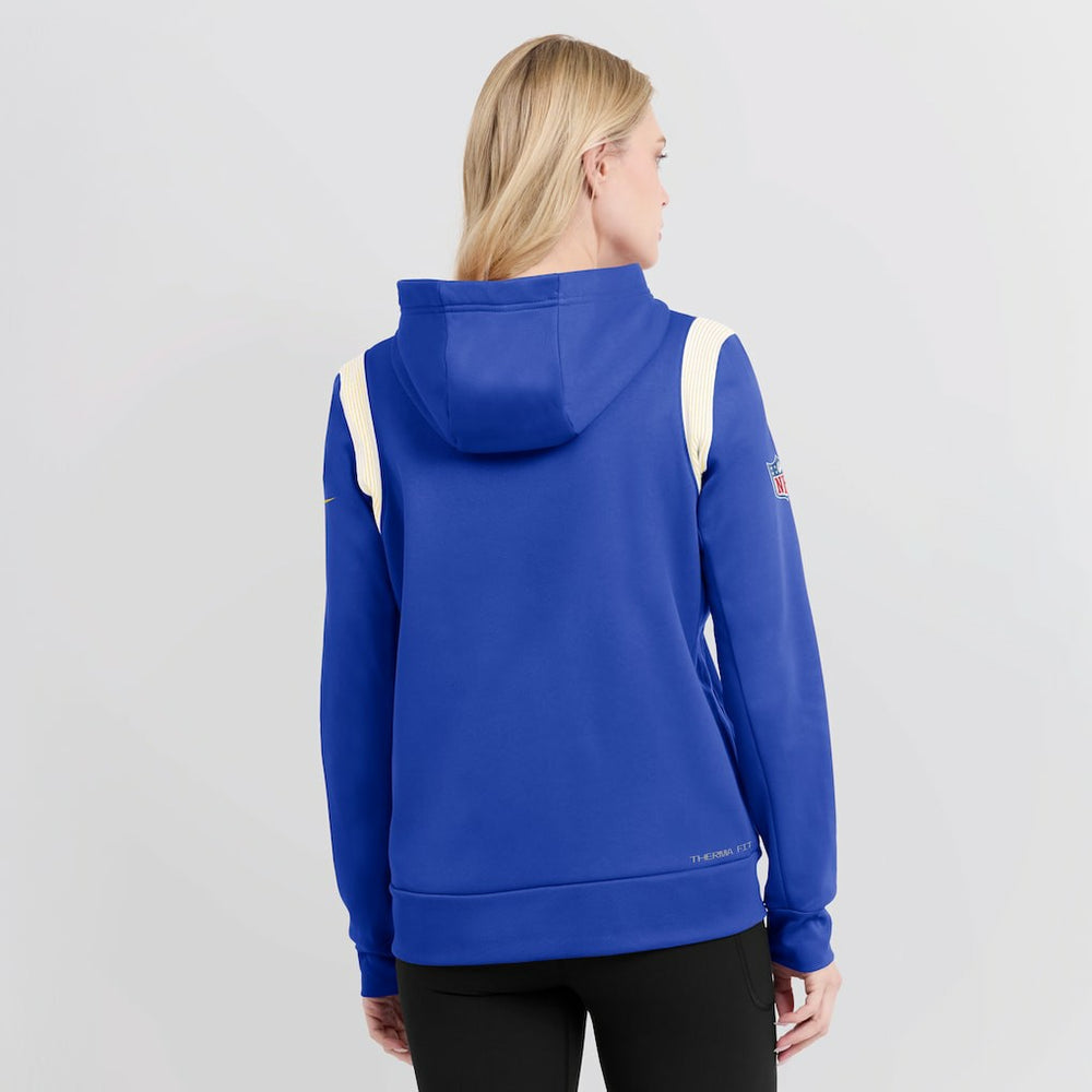 NFL Los Angeles Rams Women's Sideline Stack Performance Pullover Hoodie