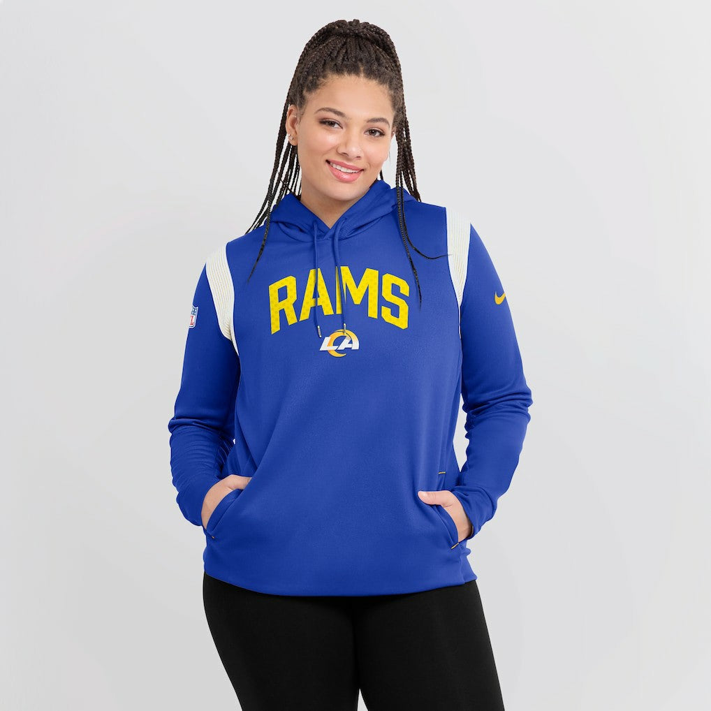 NFL Los Angeles Rams Women's Sideline Stack Performance Pullover Hoodie
