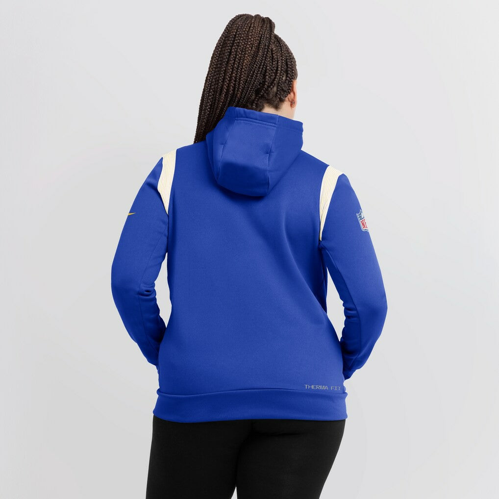 NFL Los Angeles Rams Women's Sideline Stack Performance Pullover Hoodie