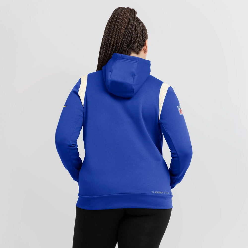 NFL Los Angeles Rams Women's Sideline Stack Performance Pullover Hoodie