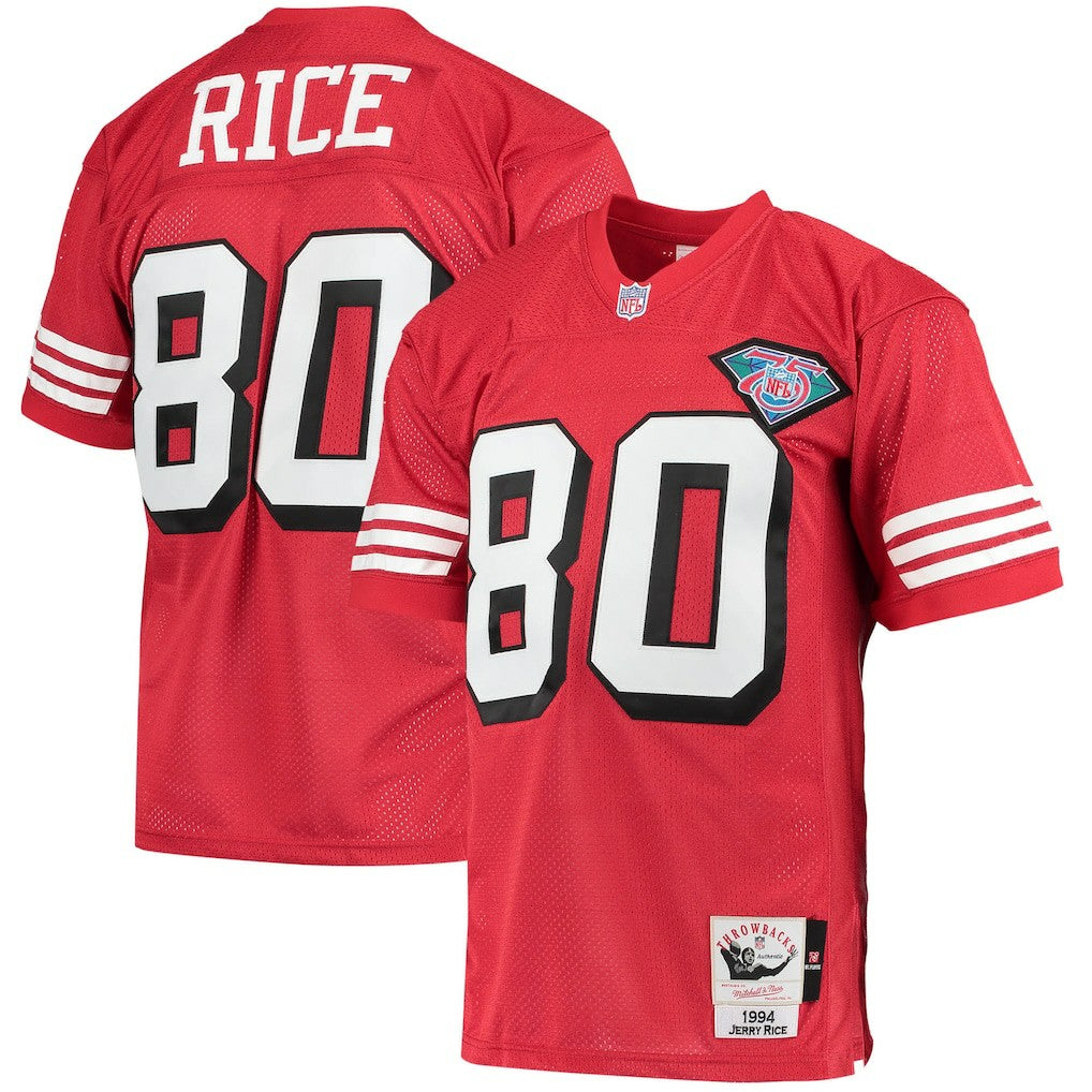 NFL San Francisco 49ers Jerry Rice  1994 Authentic Throwback Retired Player Jersey