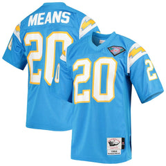 NFL Los Angeles Chargers Natrone Means  1994 Authentic Throwback Retired Player Jersey