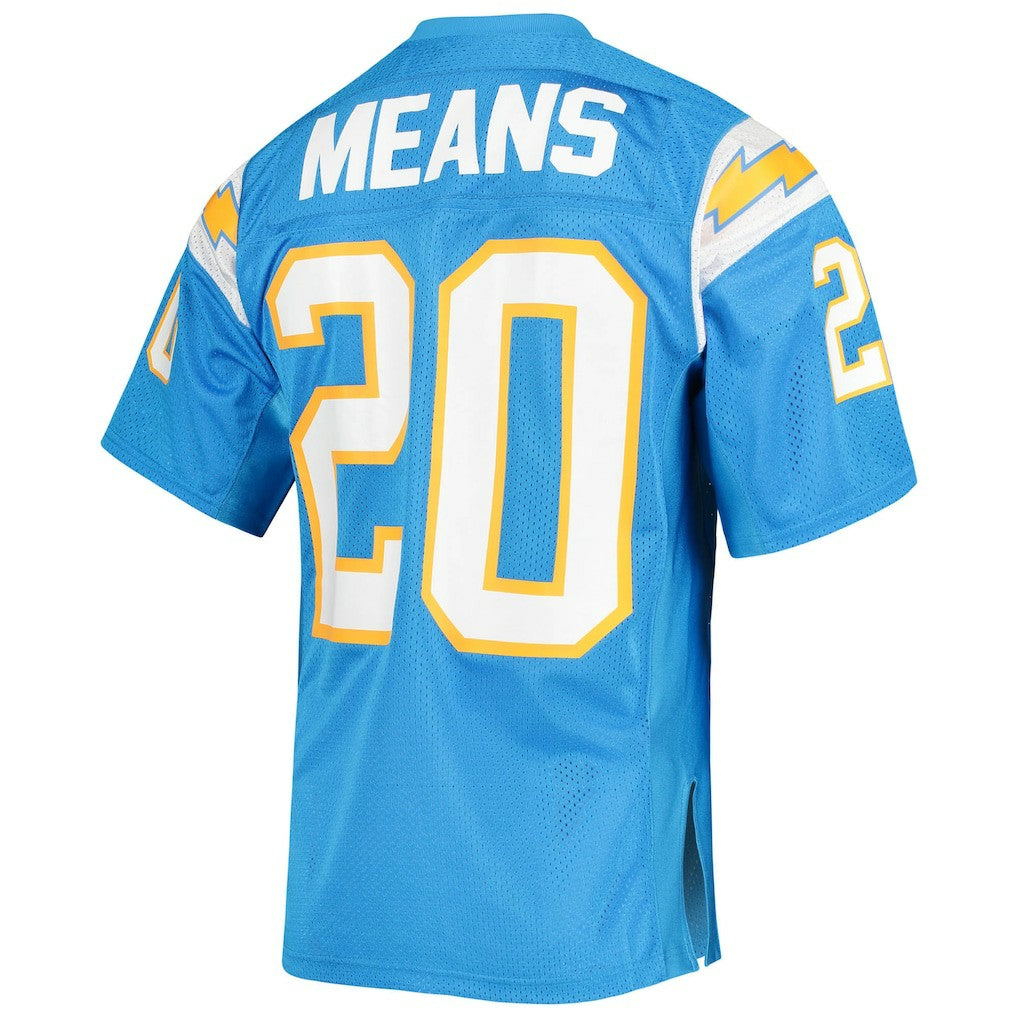 NFL Los Angeles Chargers Natrone Means  1994 Authentic Throwback Retired Player Jersey