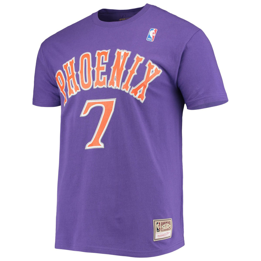 Kevin Johnson Phoenix Suns Hardwood Classics Stitch Name & Number T-Shirt - Purple | Mitchell & Ness discount