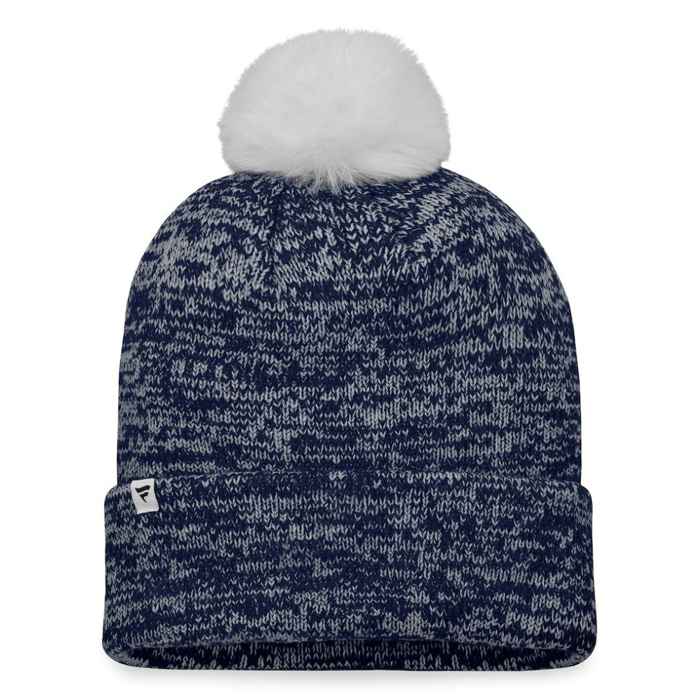 Boston Red Sox Women's Iconic Cuffed Knit Hat with Pom - Navy/White