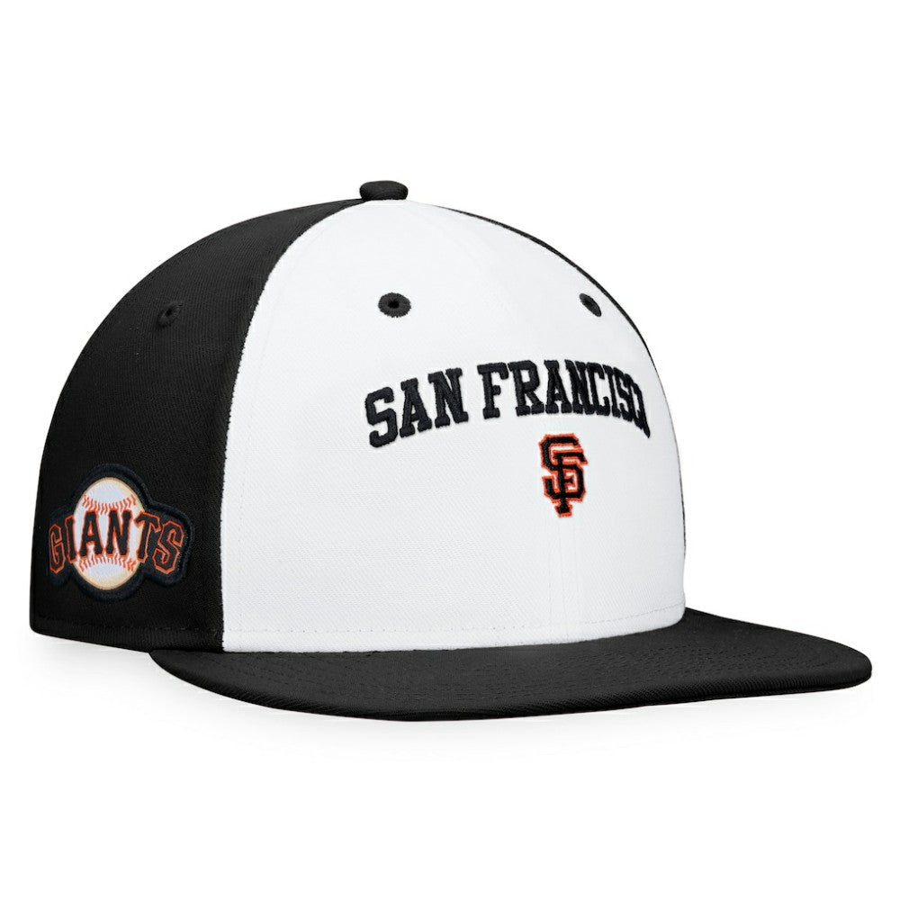 San Francisco Giants Iconic Color Blocked Fitted Hat - White/Black