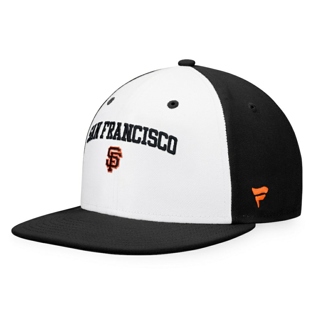 San Francisco Giants Iconic Color Blocked Fitted Hat - White/Black