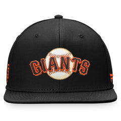 San Francisco Giants Iconic Team Patch Fitted Hat - Black