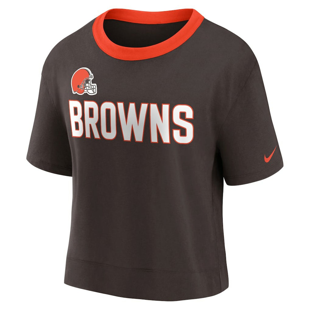 NFL Cleveland Browns Women's High Hip Fashion Cropped Top