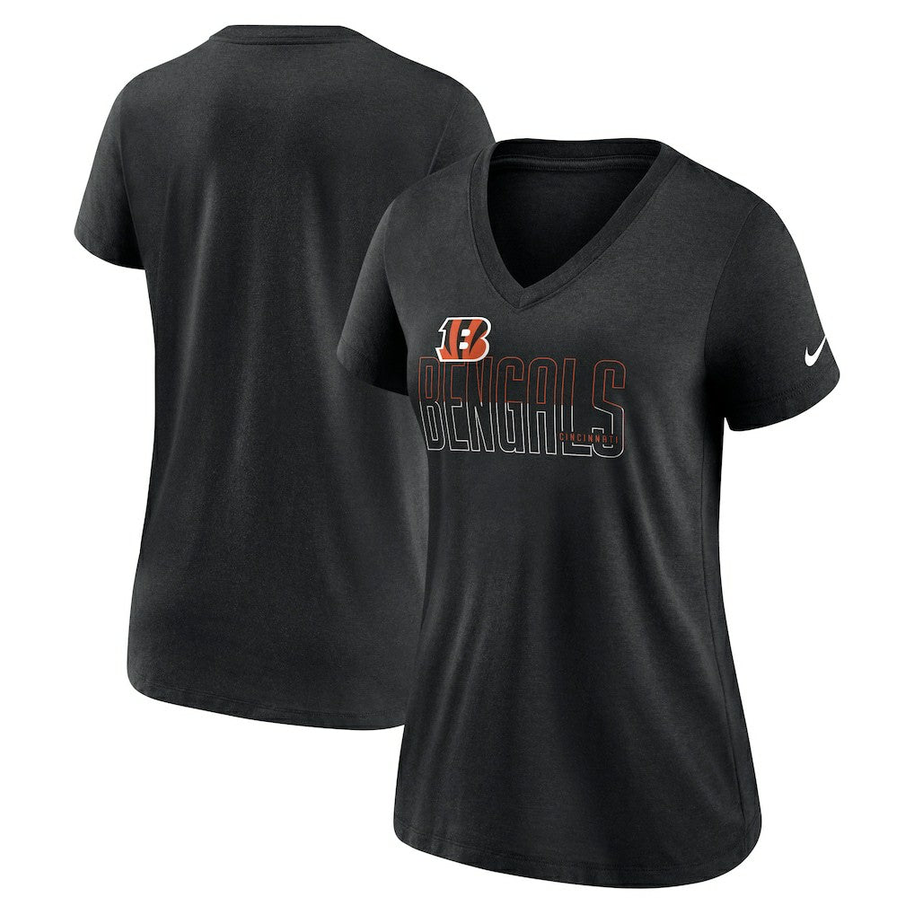 NFL Cincinnati Bengals Women's Lock Up Tri-Blend V-Neck T-Shirt