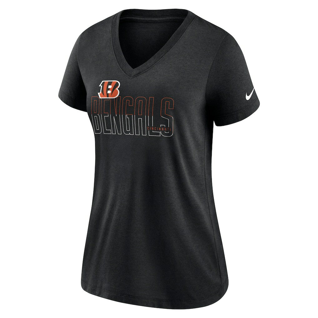NFL Cincinnati Bengals Women's Lock Up Tri-Blend V-Neck T-Shirt