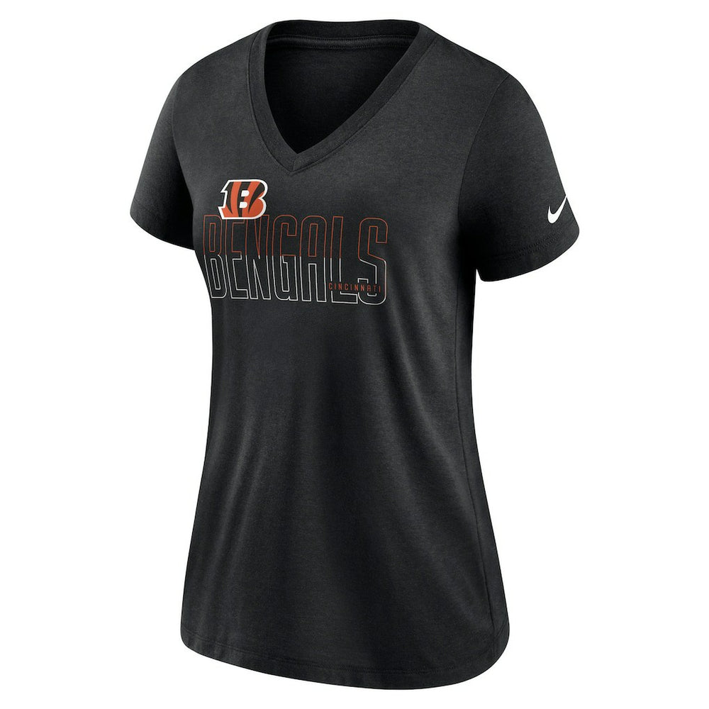 NFL Cincinnati Bengals Women's Lock Up Tri-Blend V-Neck T-Shirt