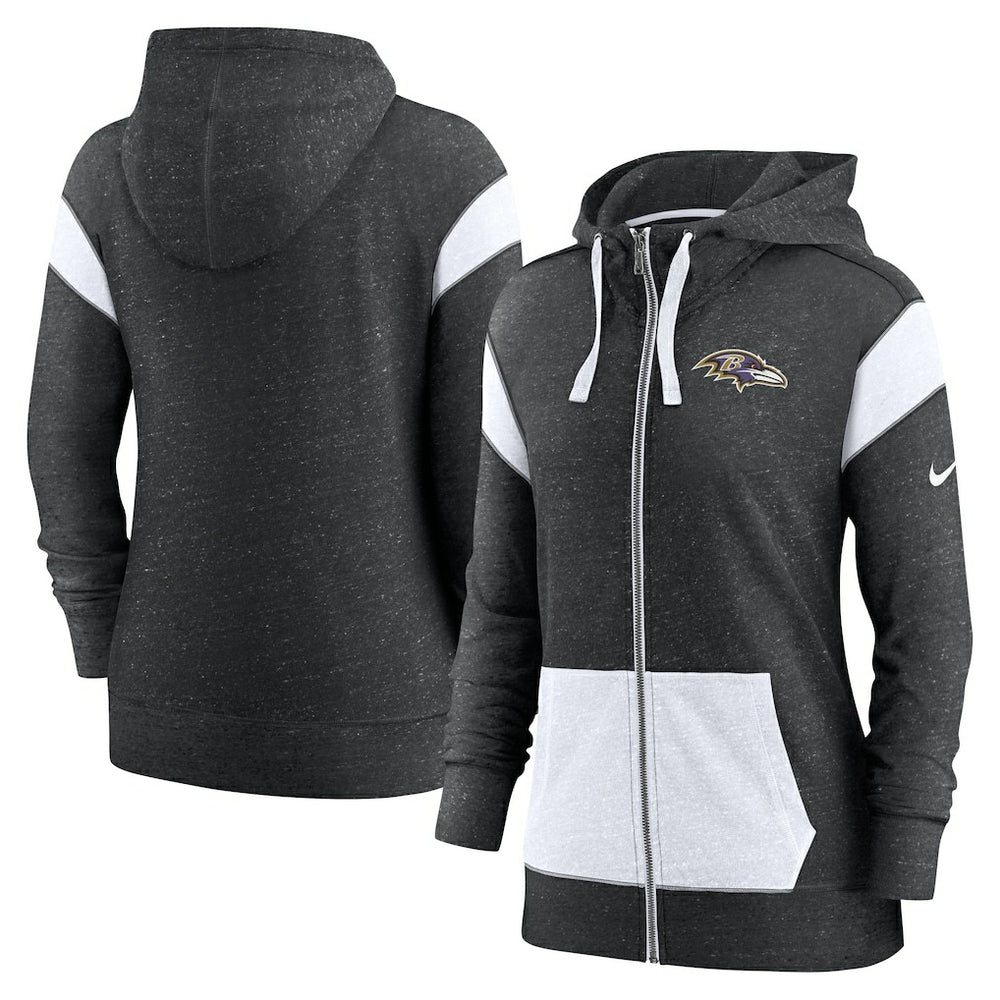 NFL Baltimore Ravens Women's Monaco Lightweight Full-Zip Hoodie
