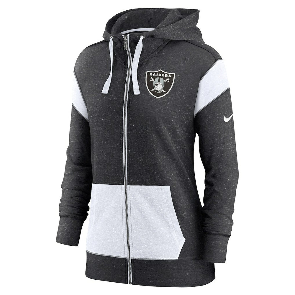 NFL Las Vegas Raiders Women's Plus Size Monaco Full-Zip Lightweight Hoodie