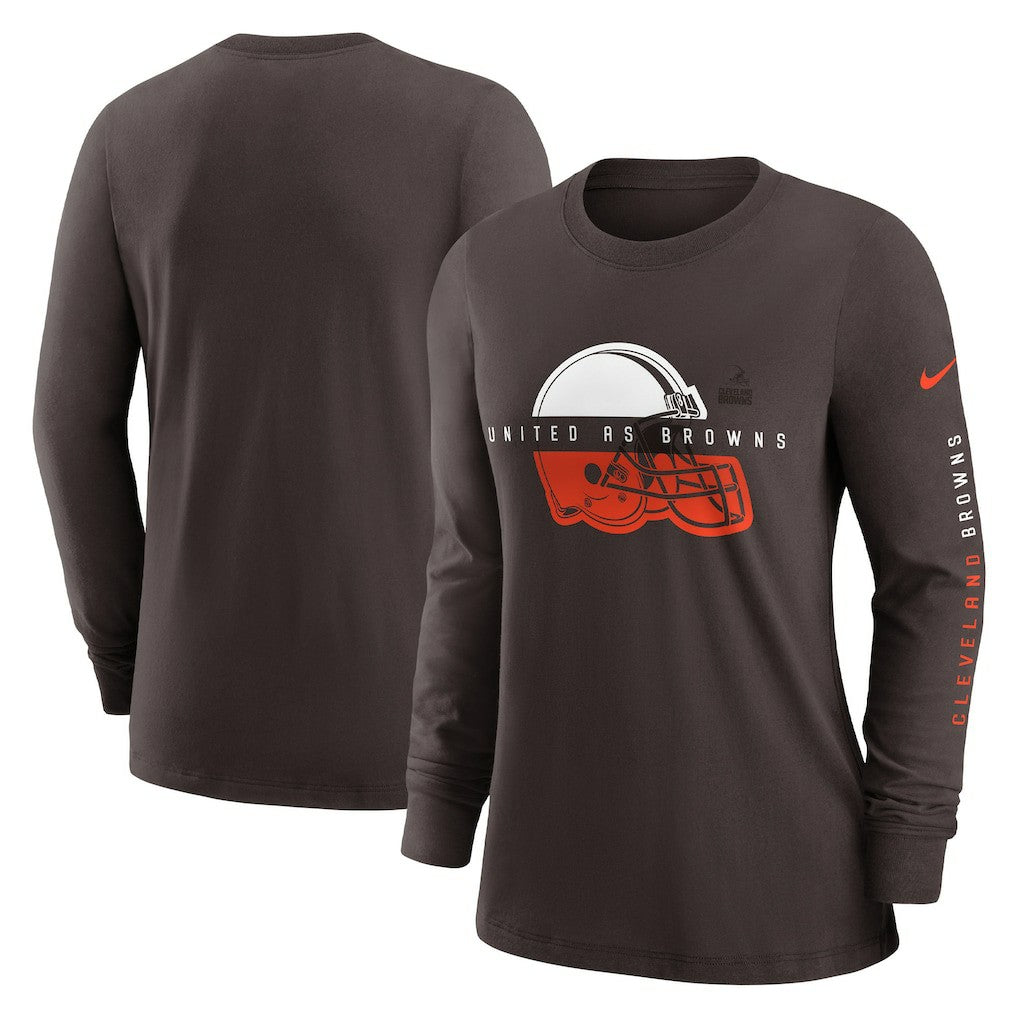 NFL Cleveland Browns Women's Prime Split Long Sleeve T-Shirt