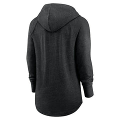 NFL Las Vegas Raiders Women's Minimal Statement Lightweight Raglan Funnel Neck Pullover Hoodie