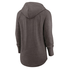NFL Cleveland Browns Women's Minimal Statement Lightweight Raglan Funnel Neck Pullover Hoodie