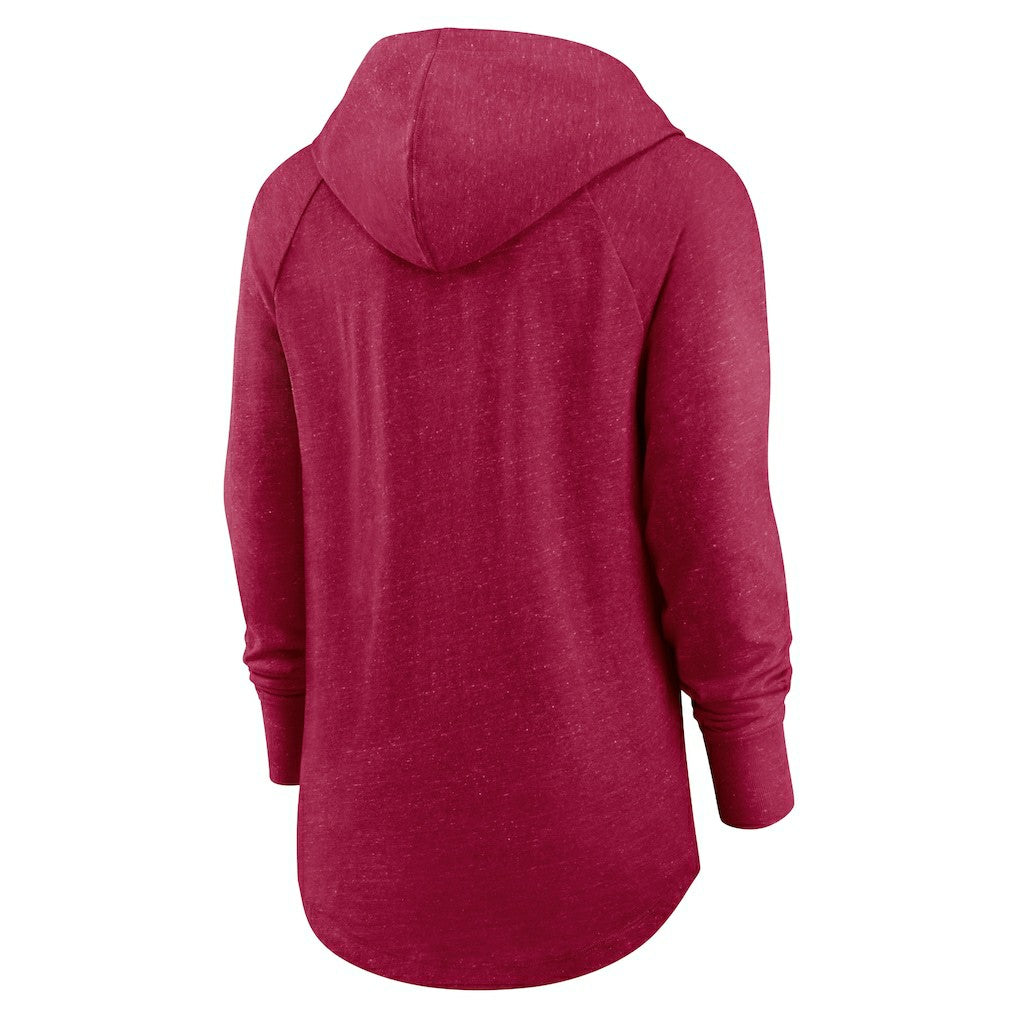 NFL Washington Commanders Women's Minimal Statement Lightweight Raglan Funnel Neck Pullover Hoodie
