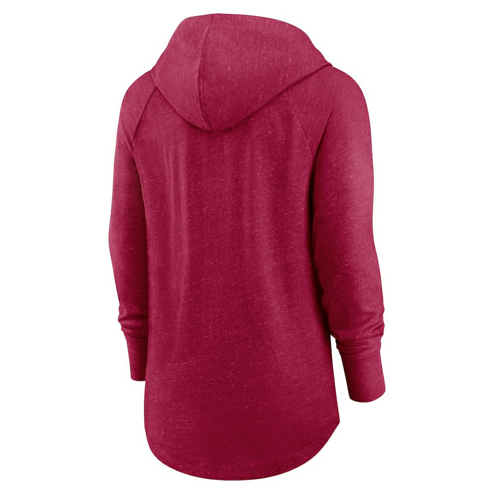 NFL Washington Commanders Women's Minimal Statement Lightweight Raglan Funnel Neck Pullover Hoodie