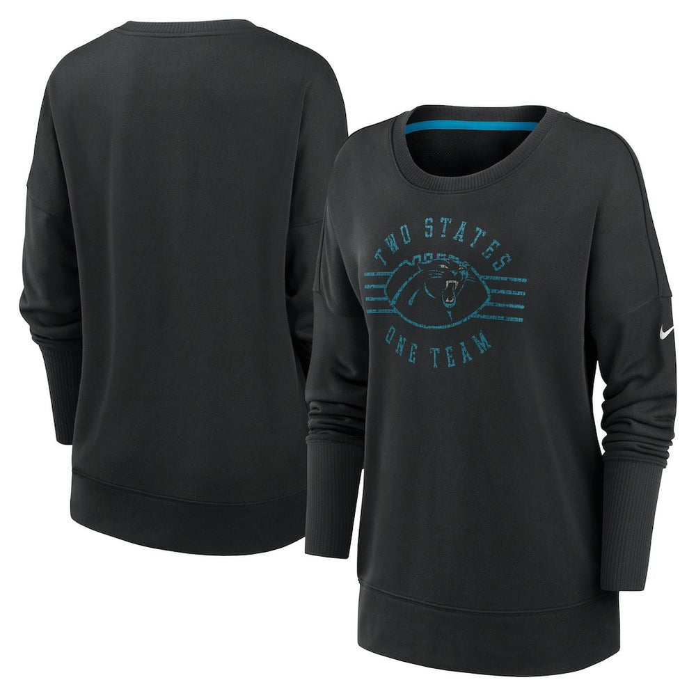 NFL Carolina Panthers Women's Rewind Playback Icon Performance Pullover Sweatshirt