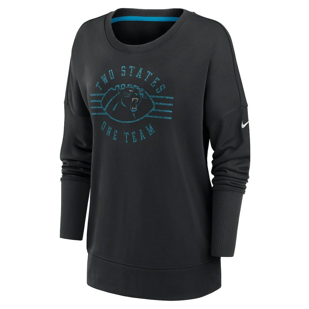 NFL Carolina Panthers Women's Rewind Playback Icon Performance Pullover Sweatshirt