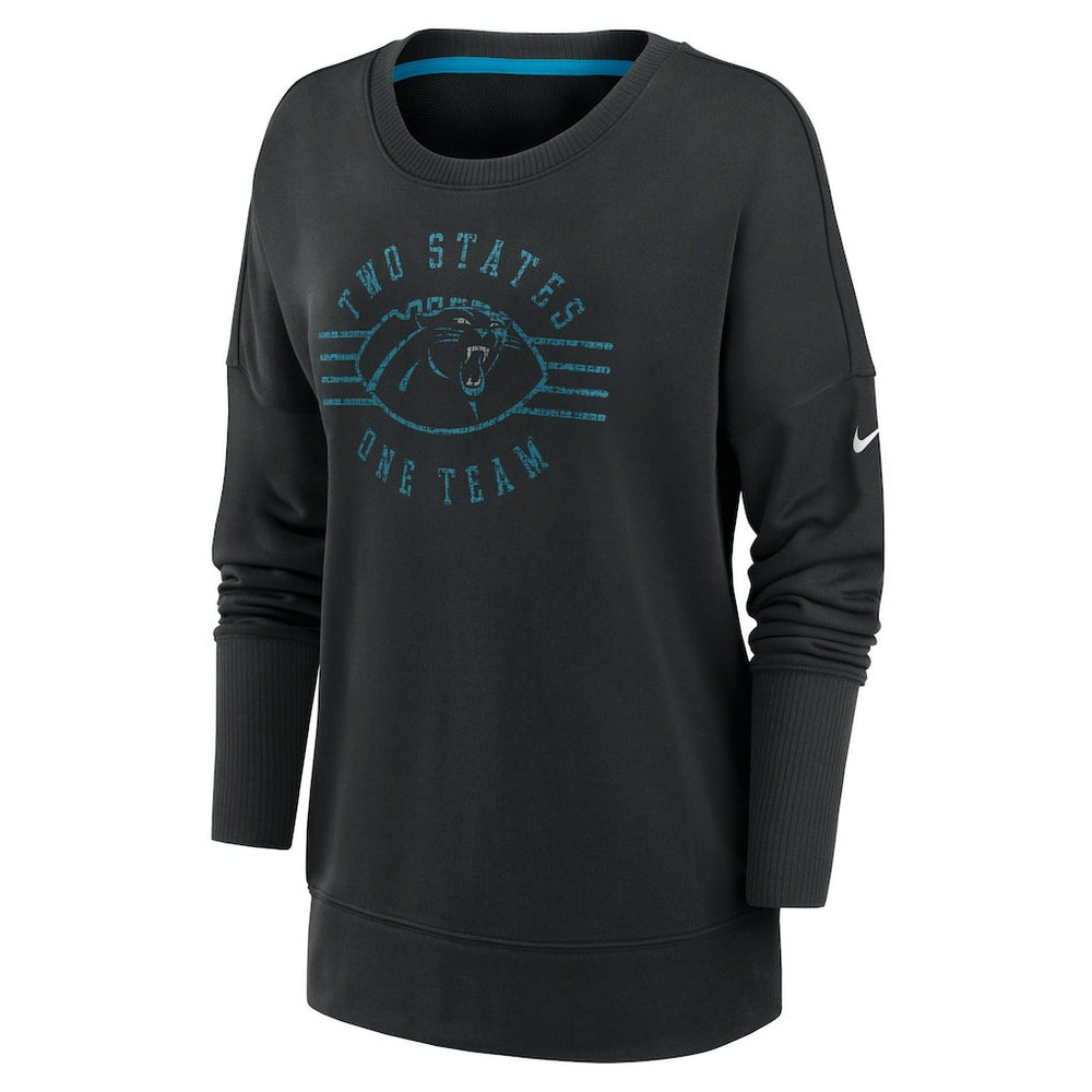 NFL Carolina Panthers Women's Rewind Playback Icon Performance Pullover Sweatshirt