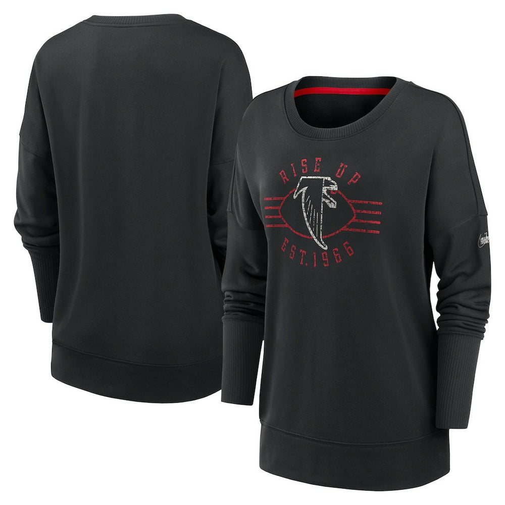NFL Atlanta Falcons Women's Rewind Playback Icon Performance Pullover Sweatshirt