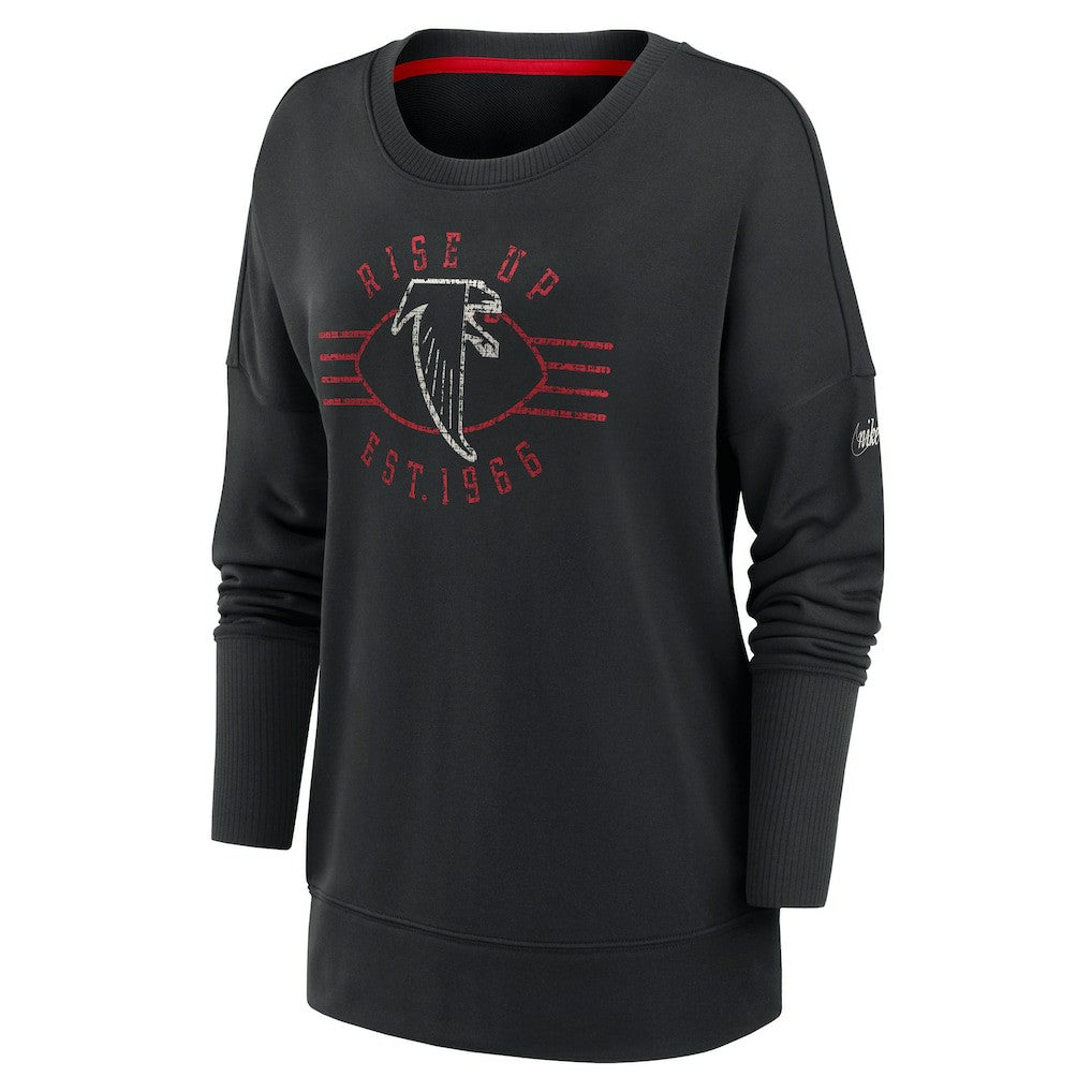 NFL Atlanta Falcons Women's Rewind Playback Icon Performance Pullover Sweatshirt