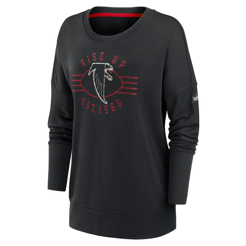 NFL Atlanta Falcons Women's Rewind Playback Icon Performance Pullover Sweatshirt