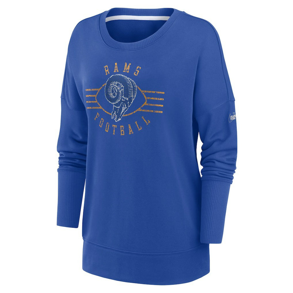 NFL Los Angeles Rams Women's Rewind Playback Icon Performance Pullover Sweatshirt