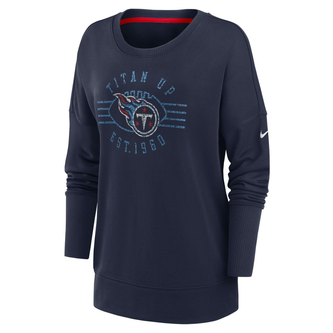 NFL Tennessee Titans Women's Rewind Playback Icon Performance Pullover Sweatshirt