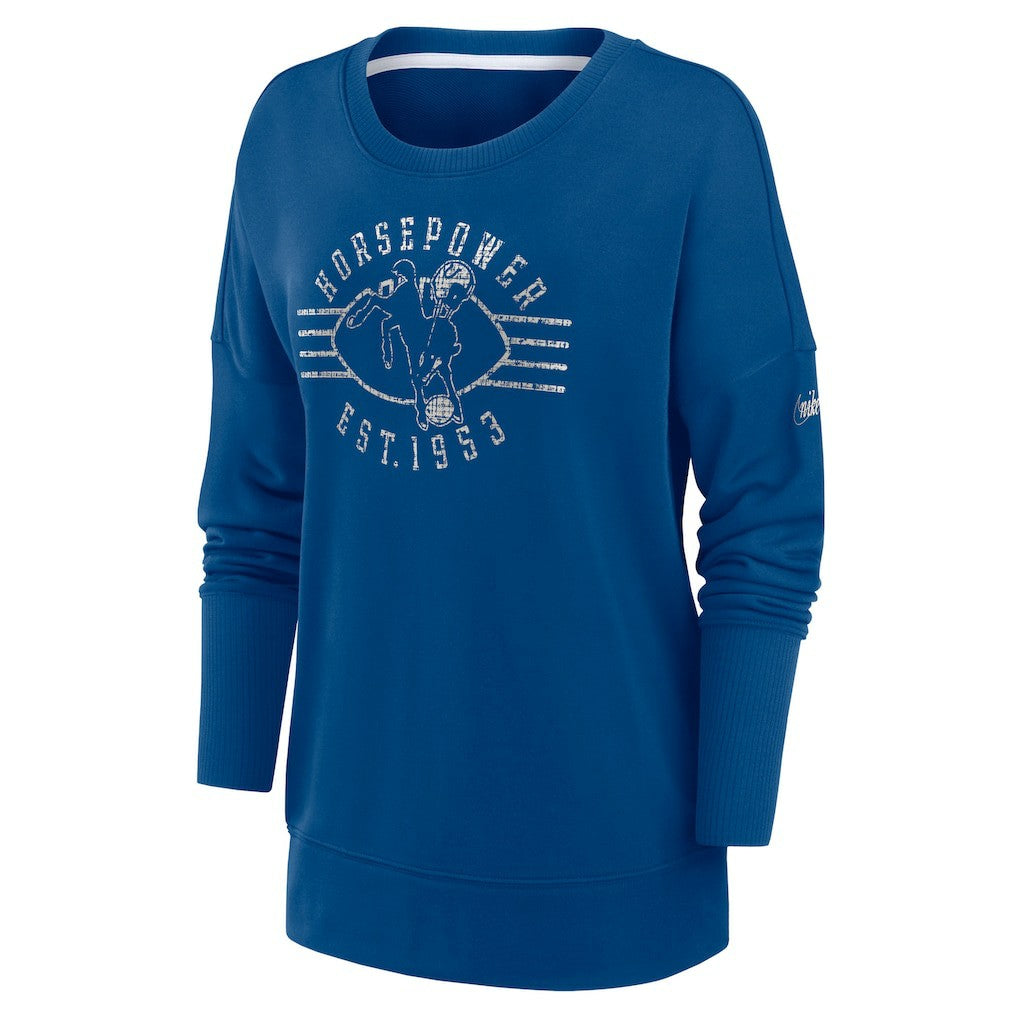 NFL Indianapolis Colts Women's Rewind Playback Icon Performance Pullover Sweatshirt