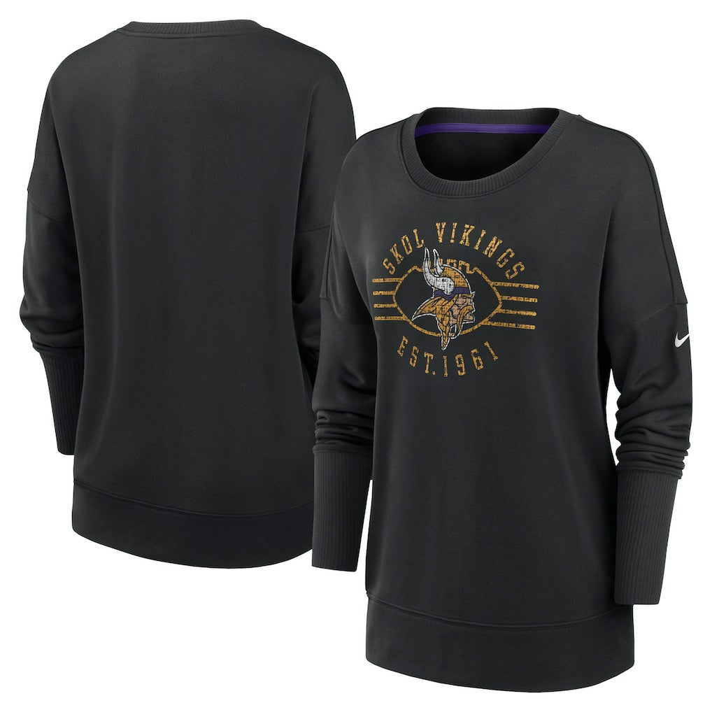 NFL Minnesota Vikings Women's Rewind Playback Icon Performance Pullover Sweatshirt