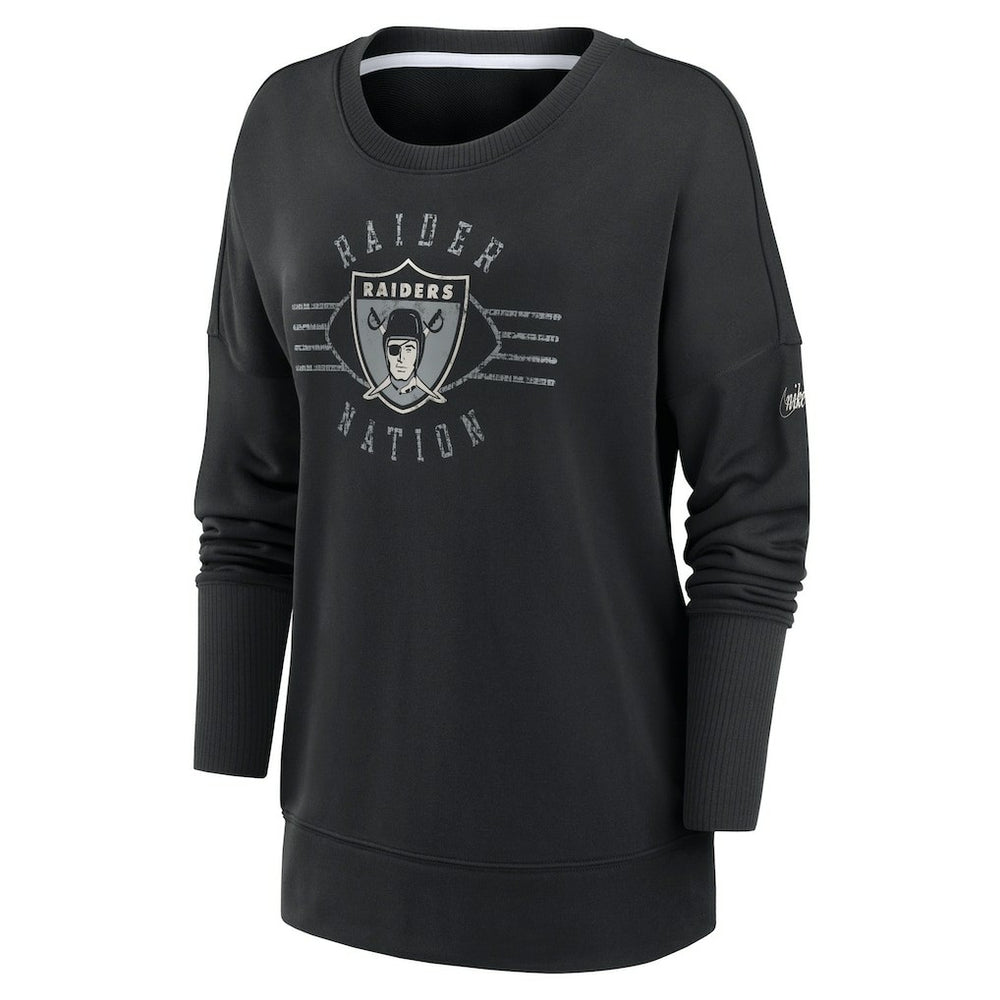 NFL Las Vegas Raiders Women's Rewind Playback Icon Performance Pullover Sweatshirt