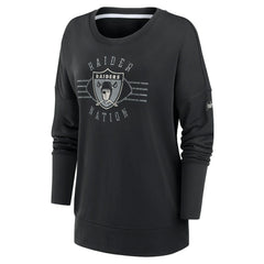 NFL Las Vegas Raiders Women's Rewind Playback Icon Performance Pullover Sweatshirt