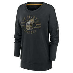 NFL New Orleans Saints Women's Rewind Playback Icon Performance Pullover Sweatshirt