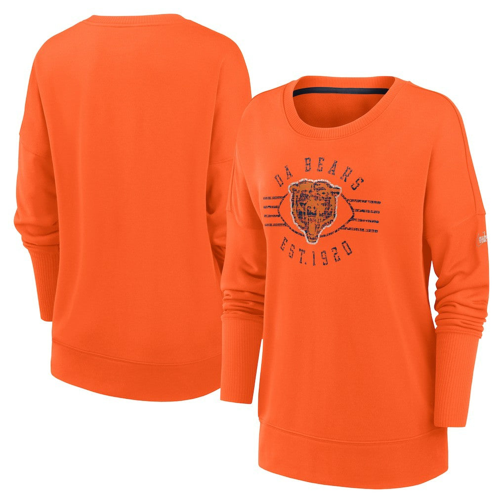 NFL Chicago Bears Women's Rewind Playback Icon Performance Pullover Sweatshirt